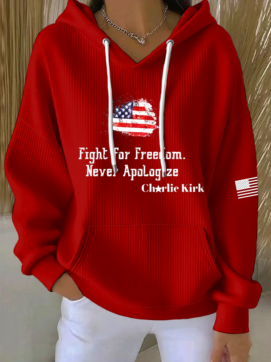 Women's Charlie Kirk  Fight For Freedom Printed Tops
