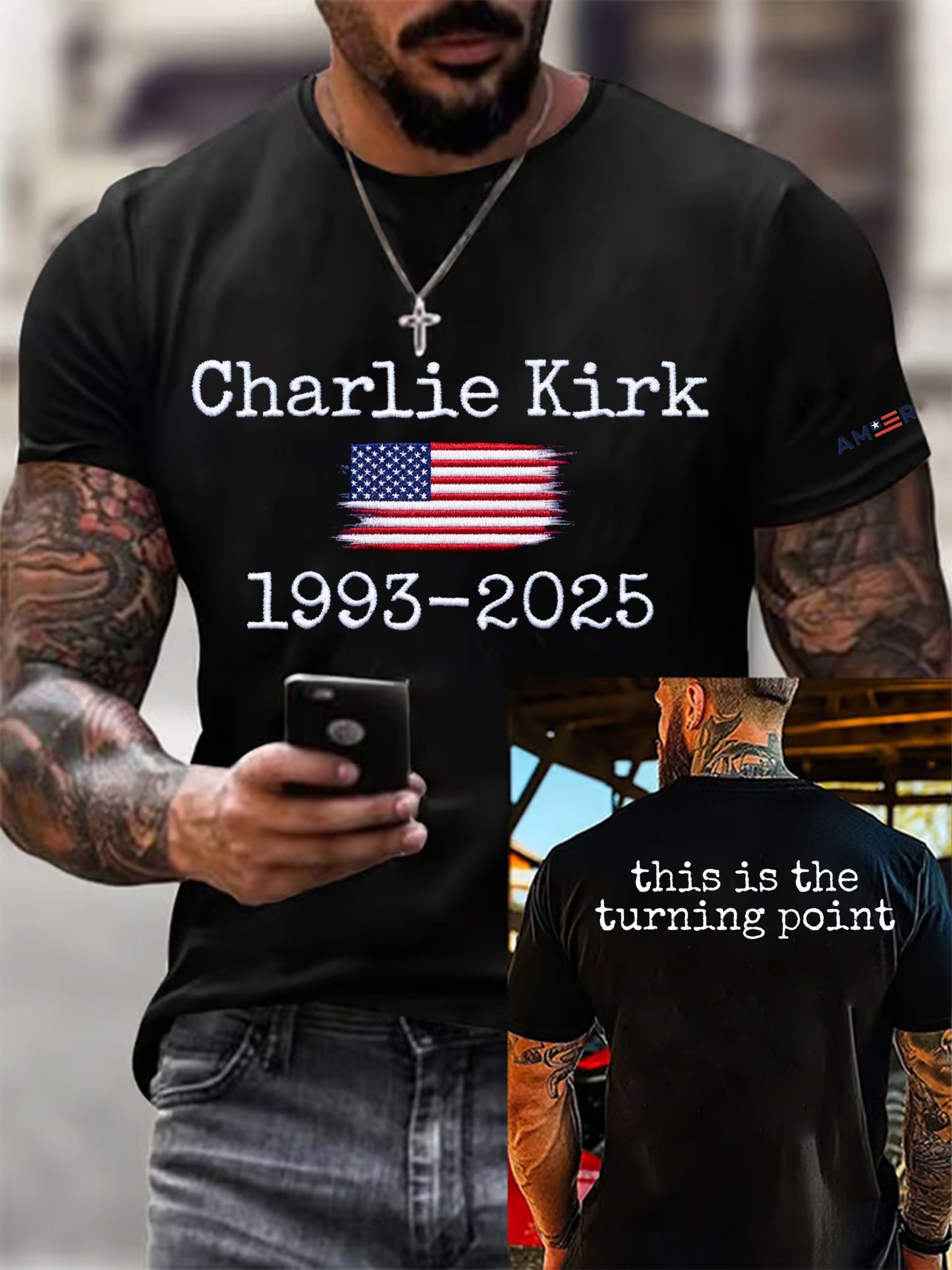 Men's Vintage Art Short Sleeve Casual T-shirt