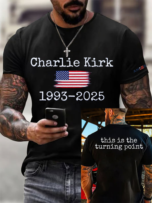 Men's Vintage Art Short Sleeve Casual T-shirt