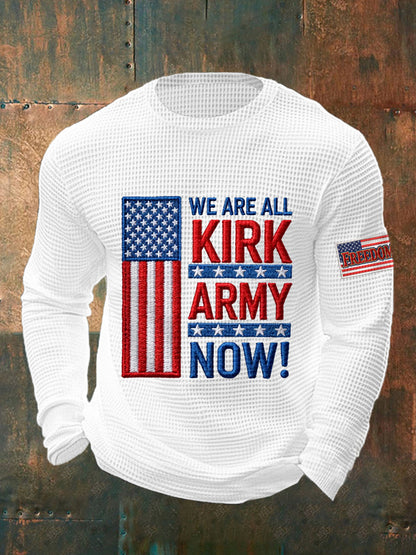 Men's We Are All Kirk Army Now! R.I.P Charlie Kirk Waffle Top