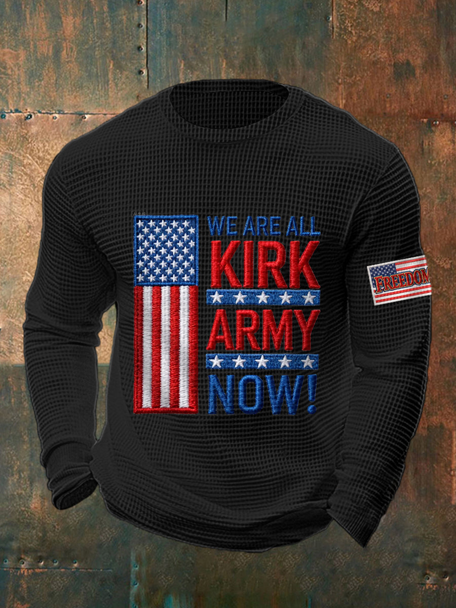 Men's We Are All Kirk Army Now! R.I.P Charlie Kirk Waffle Top