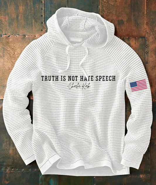 Men's Truth Is Not Hate Speech Printed Hoodie
