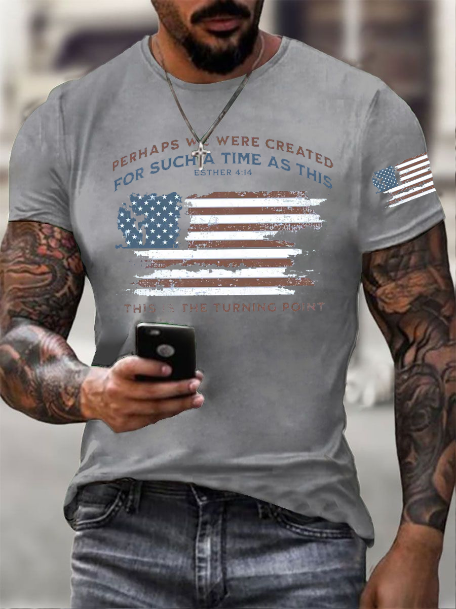 Men's Turning Point imitation cotton short-sleeved T-shirt