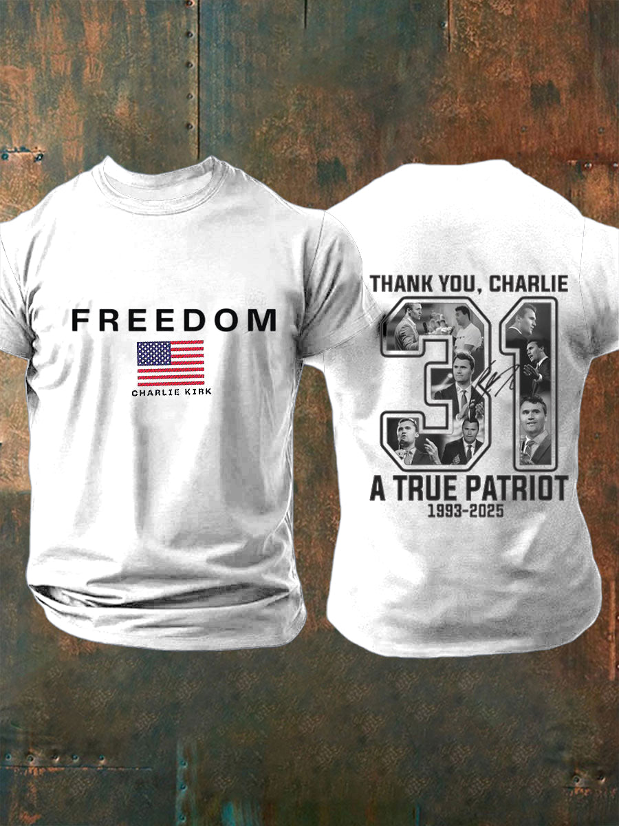 Men's Freedom Is Not Free R.I.P Charlie Kirk Short Sleeve T-shirt