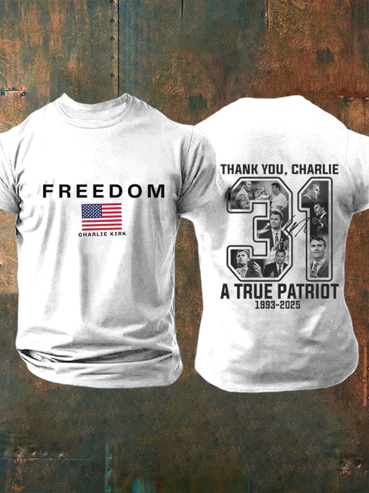 Men's Freedom Is Not Free R.I.P Charlie Kirk Short Sleeve T-shirt