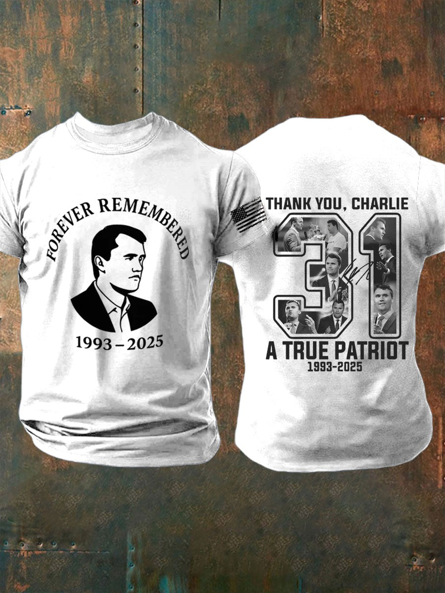 Men's Freedom Is Not Free R.I.P Charlie Kirk Short Sleeve T-shirt