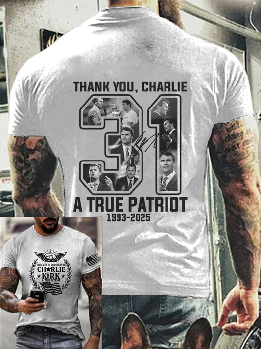 Men's Freedom Is Not Free R.I.P Charlie Kirk Short Sleeve T-shirt