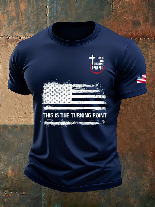Men's Retro Turning Point Casual T-Shirt