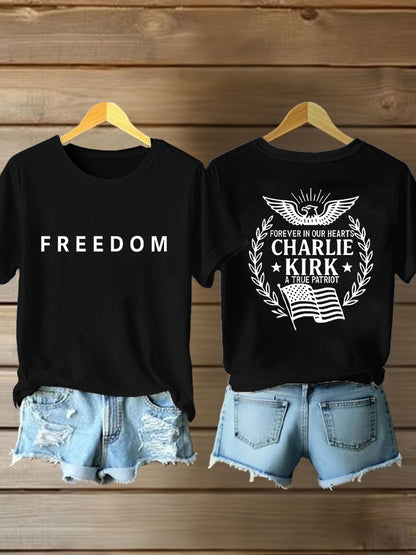 Women's Freedom Is Not Free R.I.P Charlie Kirk Short Sleeve T-shirt