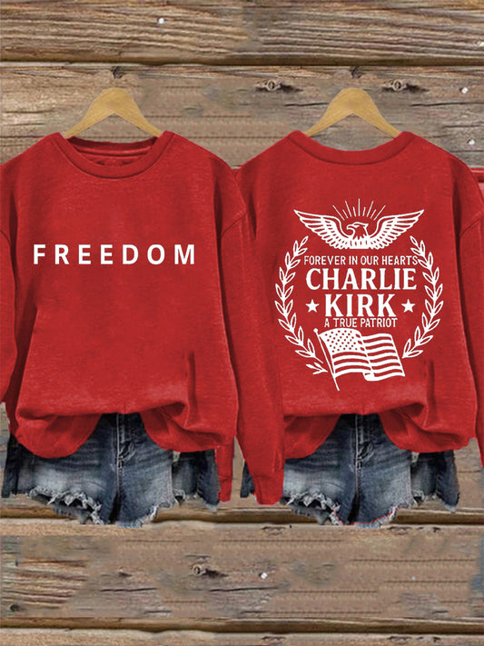 Women's Freedom Is Not Free R.I.P Charlie Kirk Long Sleeve Hoodie
