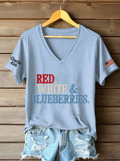 Women's 'Red White & Blueberries' T-shirt