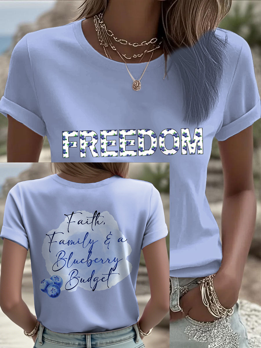 Women's 'Red White & Blueberries' T-shirt