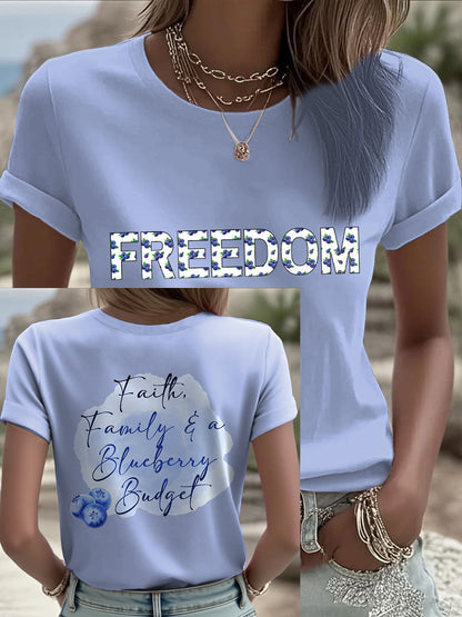 Women's 'Red White & Blueberries' T-shirt