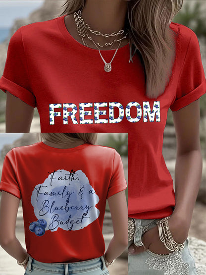 Women's 'Red White & Blueberries' T-shirt