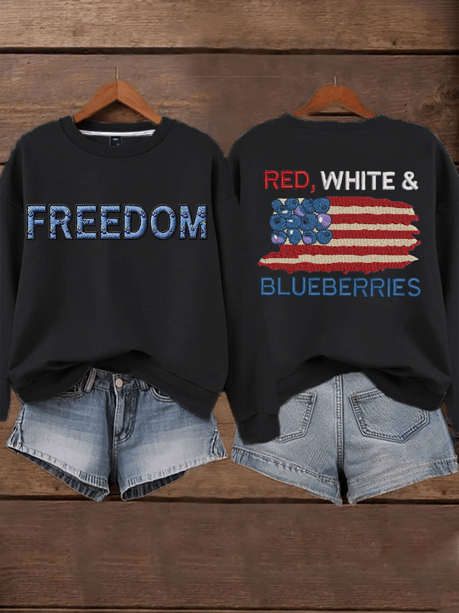 Women's 'Red White & Blueberries' sweatshirt