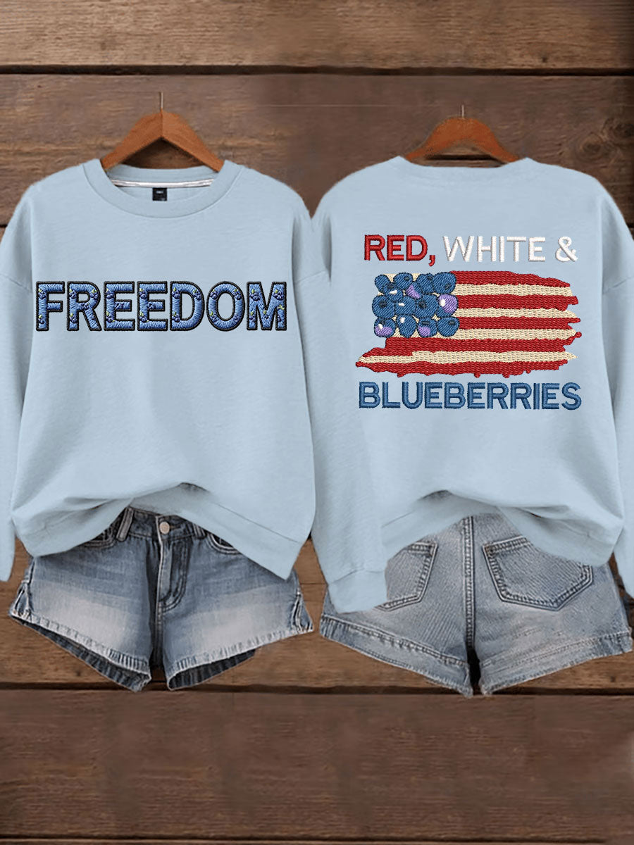Women's 'Red White & Blueberries' sweatshirt