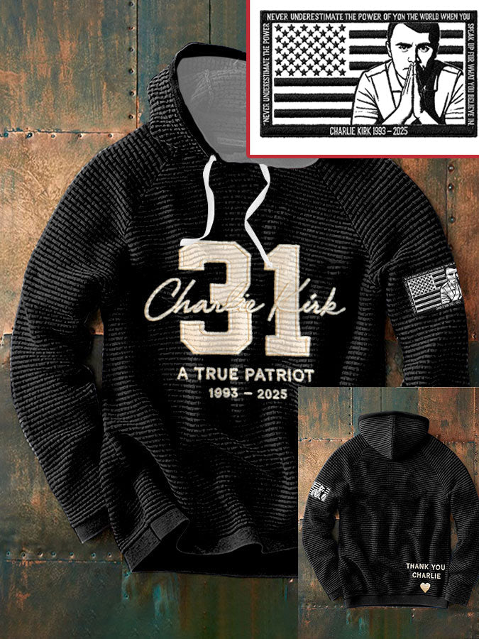 Men's Freedom True Patriot Memorial Printed Hoodie