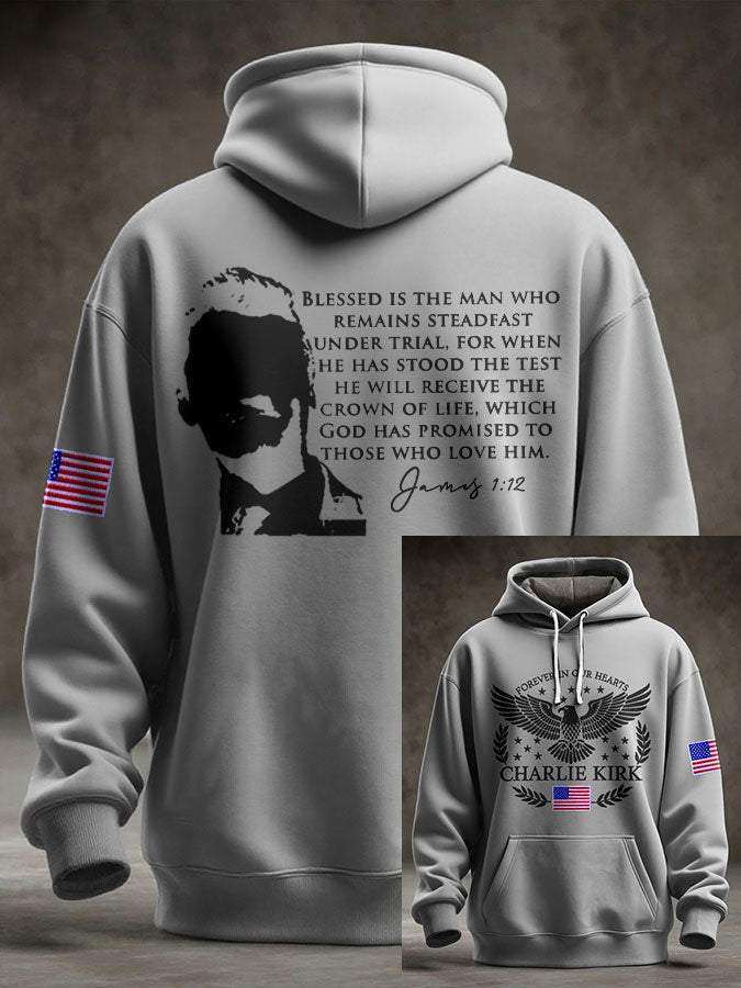 Men's Freedom True Patriot Memorial Printed Hoodie