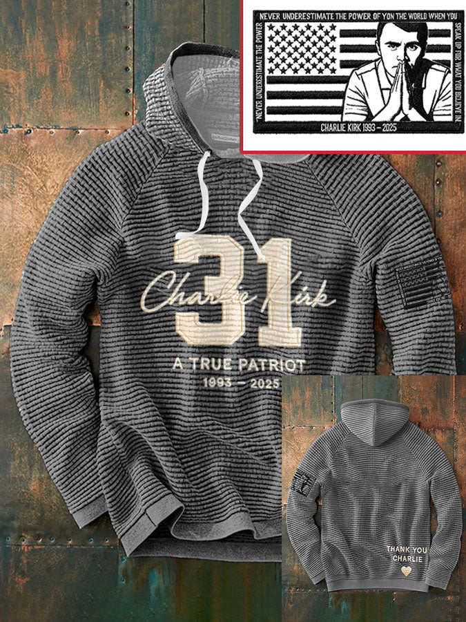 Men's Freedom True Patriot Memorial Printed Hoodie