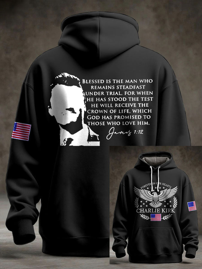 Men's Freedom True Patriot Memorial Printed Hoodie