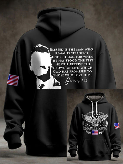 Men's Freedom True Patriot Memorial Printed Hoodie