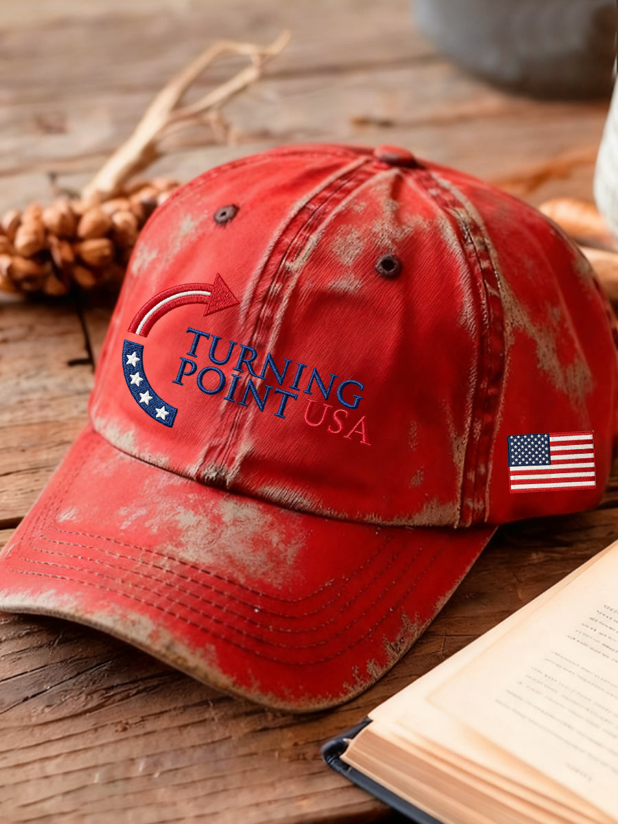 Unisex Charlie Kirk Turning Point USA Trump Commemorative Print Hat