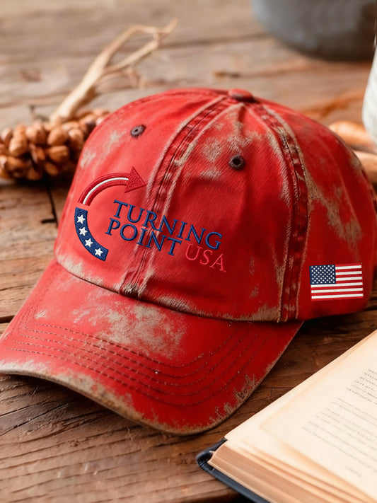 Unisex Charlie Kirk Turning Point USA Trump Commemorative Print Hat