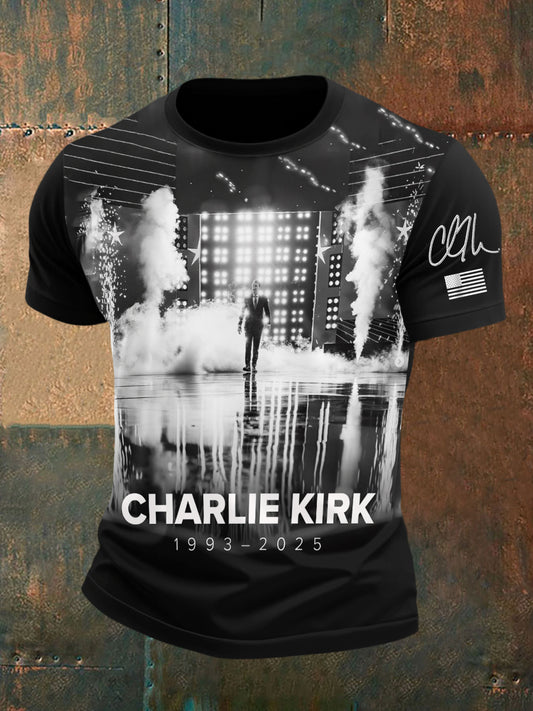 Men's Charlie Kirk Turning Point USA Trump Commemorative T-Shirt