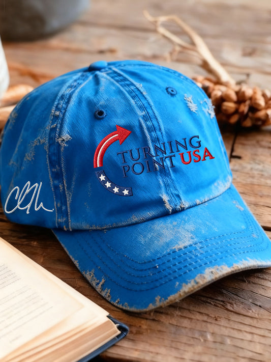 Unisex Charlie Kirk Turning Point USA Trump Commemorative Print Hat