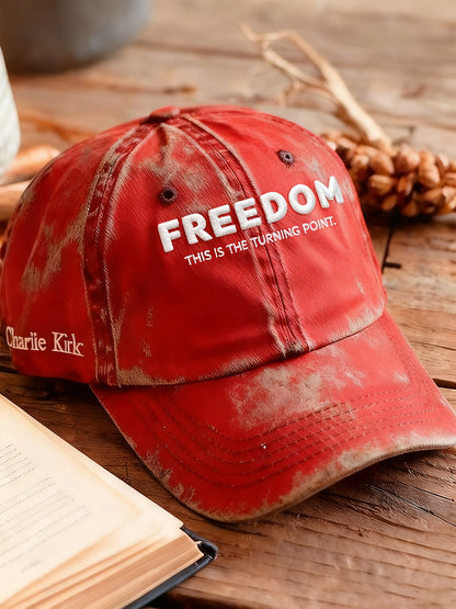 Unisex Freedom Is Not Free R.I.P Charlie Kirk Print Hat