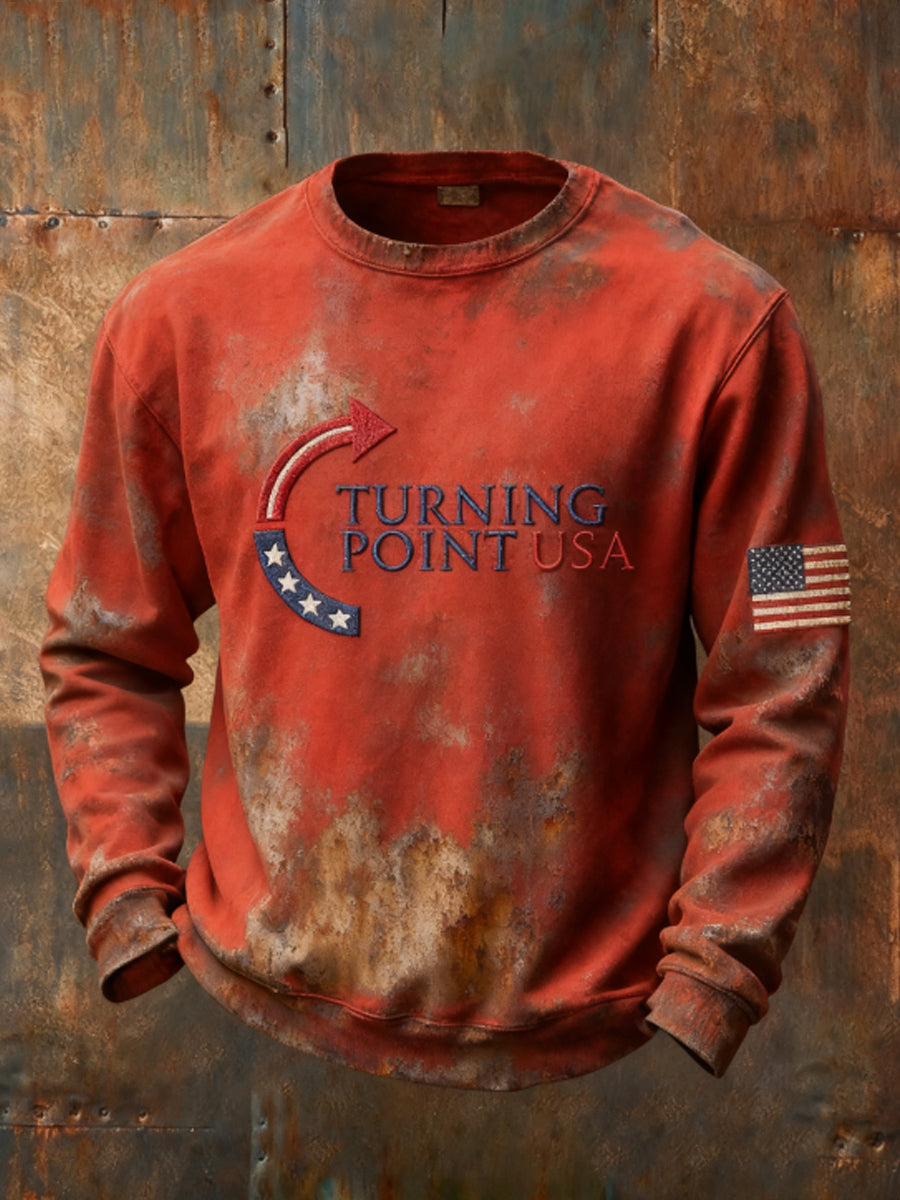 Men's Charlie Kirk Turning Point USA Trump Commemorative Sweatshirt