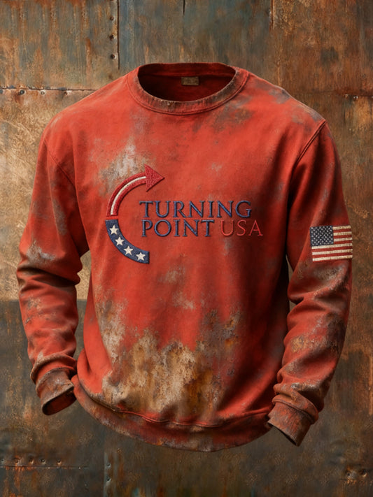 Men's Charlie Kirk Turning Point USA Trump Commemorative Sweatshirt
