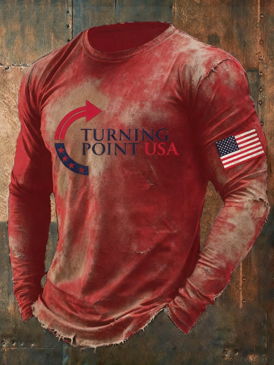Men's Charlie Kirk Turning Point USA Trump Commemorative Shirt