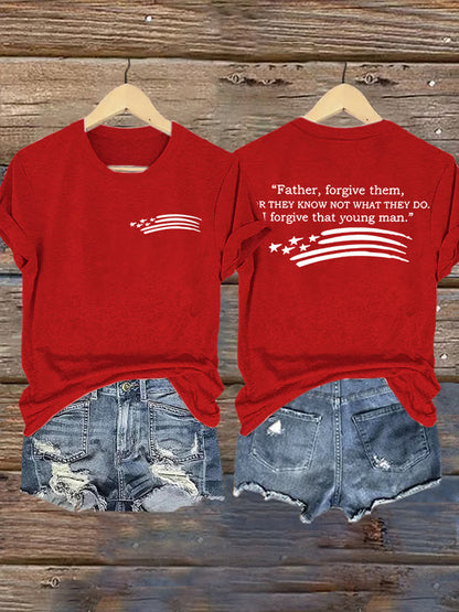 Women's Father, Forgive Them For They Not Know What They Do V-Neck Tee