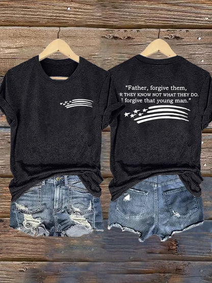 Women's Father, Forgive Them For They Not Know What They Do V-Neck Tee