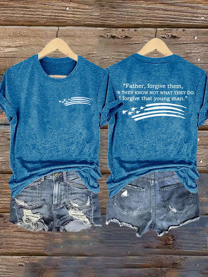 Women's Father, Forgive Them For They Not Know What They Do V-Neck Tee