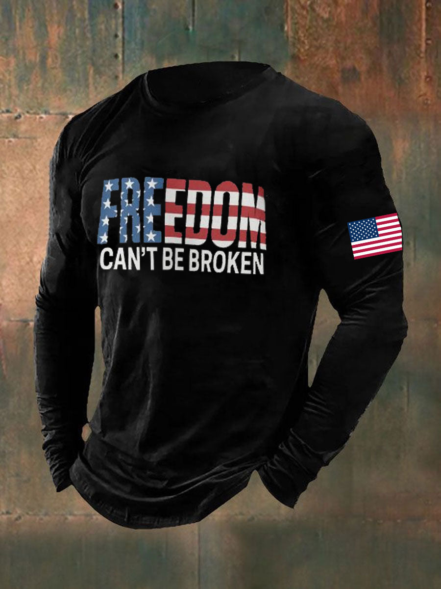 Men's Freedom Printed long sleeve T-shirt