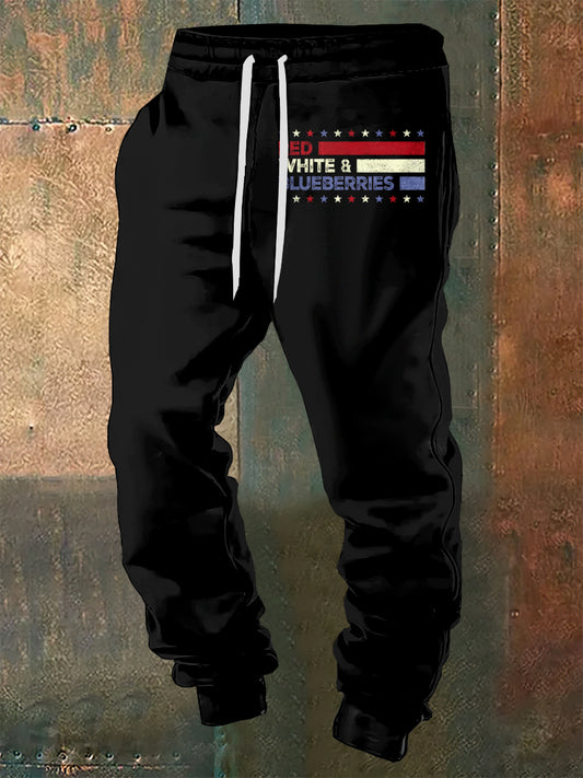 Men's Charlie Kirk Printed Drawstring Trousers
