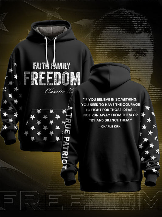 Men's Freedom True Patriot Charlie Printed Hoodie