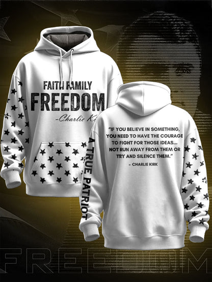 Men's Freedom True Patriot Charlie Printed Hoodie