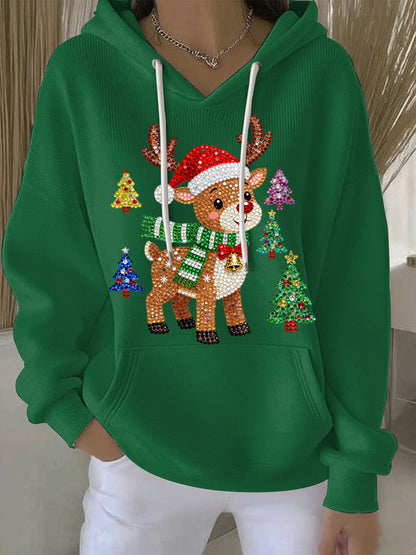 Women's Christmas Print Casual Hoodie