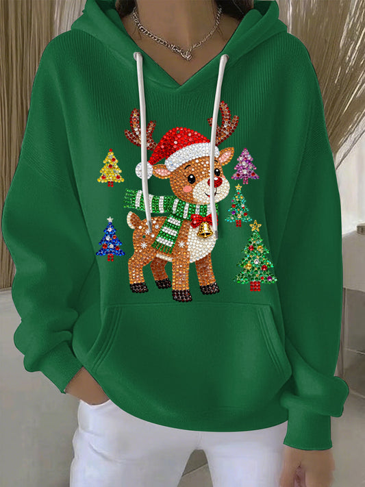 Women's Christmas Print Casual Hoodie