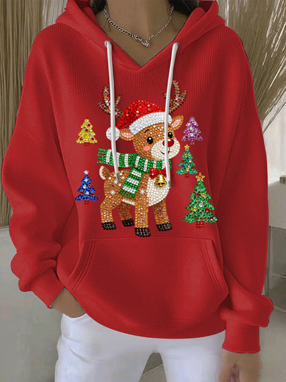 Women's Christmas Print Casual Hoodie