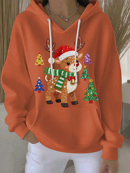 Women's Christmas Print Casual Hoodie