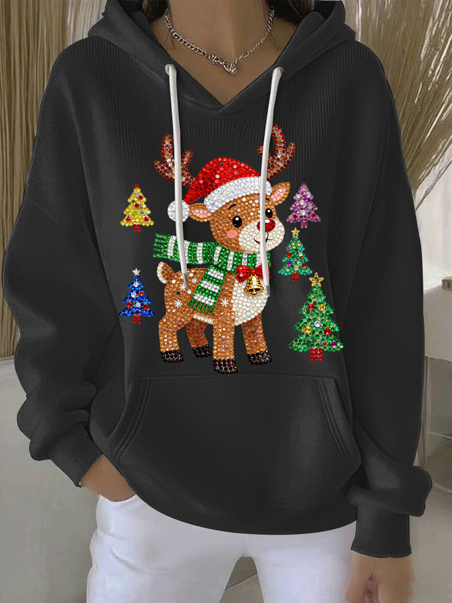 Women's Christmas Print Casual Hoodie