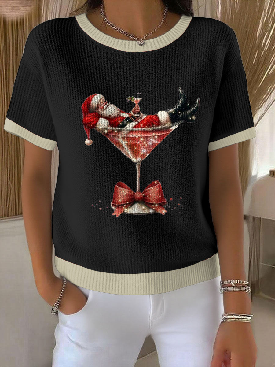 Women's Santa Claus Printed Sweater