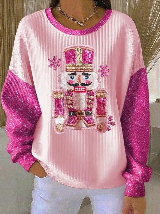 Women's Retro Christmas Printed Sweatshirt