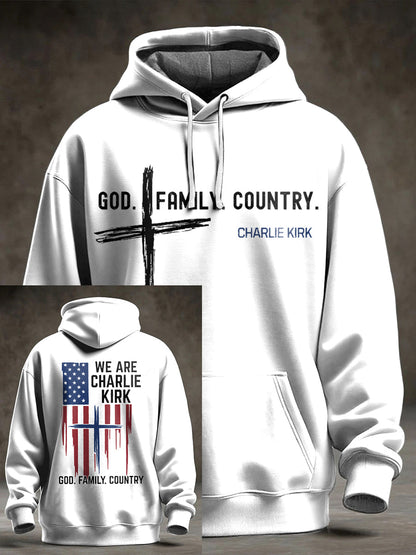 Men's Charlie Kirk Oversized Drop-Shoulder Hoodie