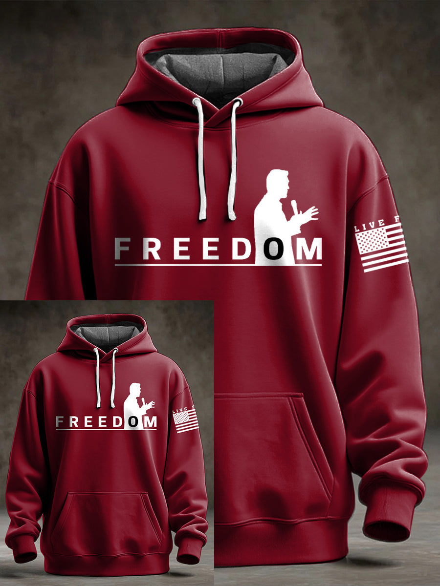 Men's Charlie Kirk Oversized Drop-Shoulder Hoodie