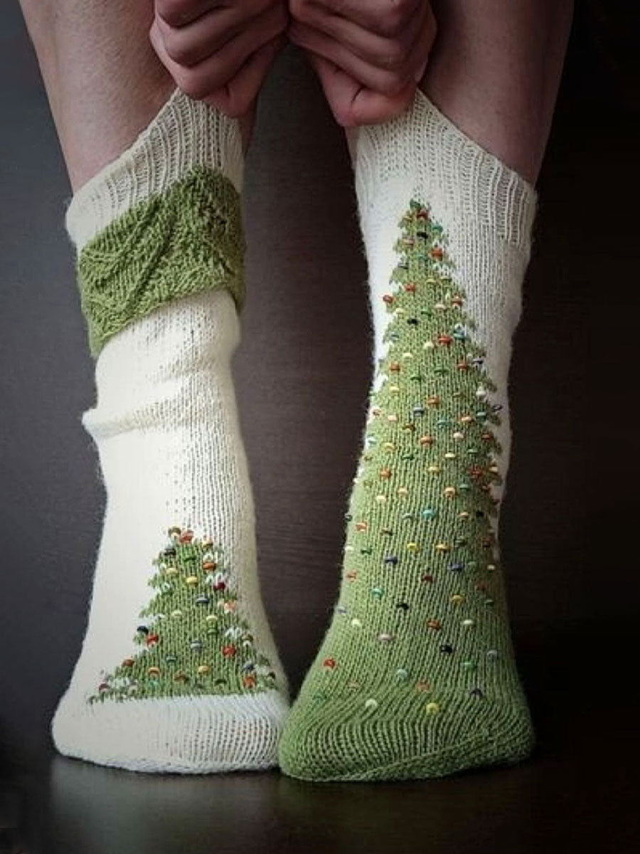Christmas tree unisex socks